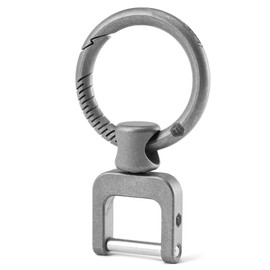 KeyUnity KA36L Titanium Side Print Keychain, Minimalist Keychain with Quick Release for Carabiner, Car Keys and House Keys