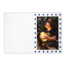 LUXPaper Portrait Photo Holders | 5" x 7" | Puzzle Pieces - White Gloss | 120lb. Cover | 250 Qty