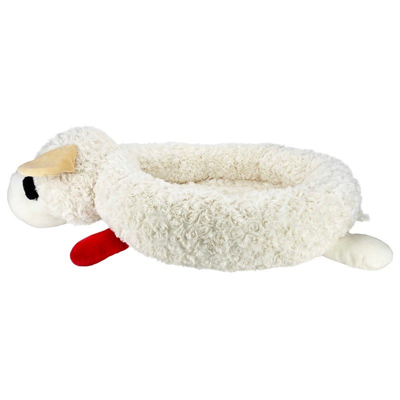 Multipet Lamb Chop Bed for Dogs, White, 27.0" L x