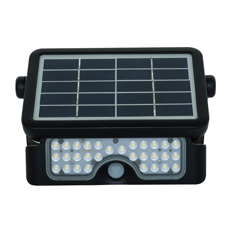 Luceco LEXSF6B40-01 LED Solar Guardian PIR Floodlight 550LM IP65 4000K