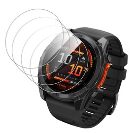Eirltiy 4 Stück Panzer Schutz Glas für Garmin Fenix 8 47mm, Displayschutz Schutzfolie [9H Härte] [HD Klare] [Sensitive Touch] [Blasenfrei], Panzerfolie Kratzfest Anti-Fingerprint Gehärtetes Glas