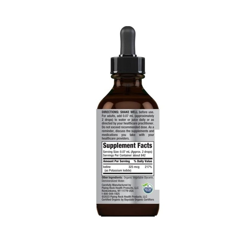 Piping Rock Nascent Iodine Drops Organic | 2 fl oz
