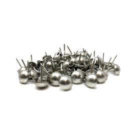 DMSE Wholesale Size 7/16" Diameter (11mm) Hardware Upholstery Furniture Decorative Thumb Push Tacks Nails Pins 1000 Pack Pieces (Pewter)