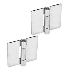 Ganter Normelemente Stainless Steel Sheet Hinges - GN 136-NI-30-30-A | Stainless Steel | Stainless Steel Pin | Pack of 2