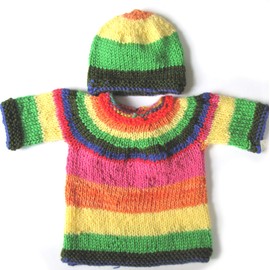 KSS Knitted Striped Rainbow Baby Sweater Tunic 12 Months SW-670