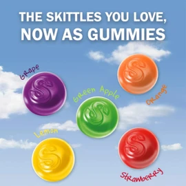 ASSORTIT X Skittles Collab Gummies Original Fun Size 1.5 LB Bulk Bag 25+ Packs Individually Wrapped Fruity Chewy Gummy Candy