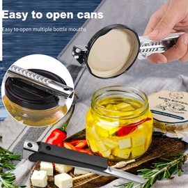 LSTZHX Jar Openers for Arthritis Hands, Non-Slip Effortless Arthritis Jar Opener for Weak Hands Seniors (2 Black)