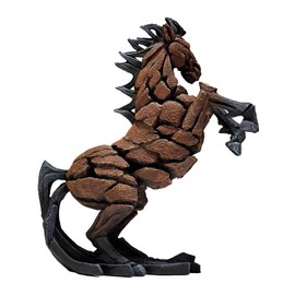 Enesco Edge Sculpture Horse Rearing Animal Figurine, 13 Inch, Brown and Black
