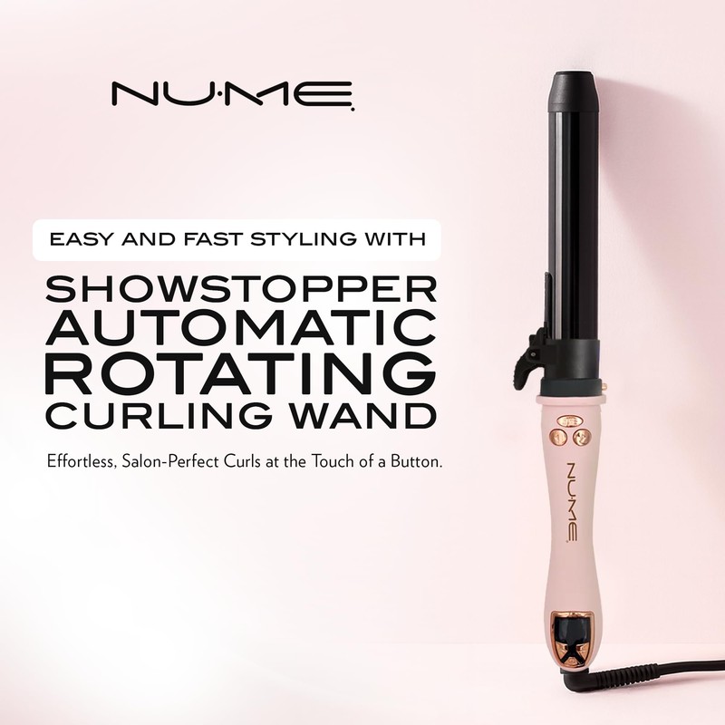 NuMe Professional Automatic Rotating Curling Iron 1-inch - Fixed Temperature