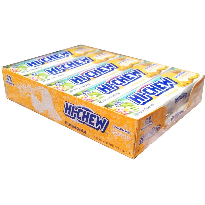 HI-CHEW PINEAPPLE CHEWY CANDY 1.76 Ounce (Pack of 10)