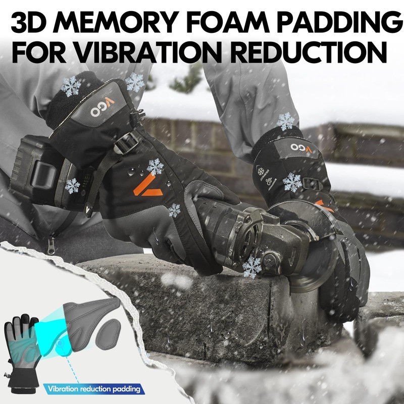 Vgo... Thermal Work Gloves Waterproof Touchscreen