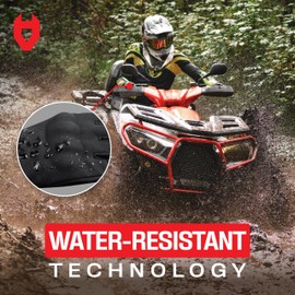 NoCry Water Resistant Tactical Shooting Gloves for Men with Soft Padded Knuckle Guards and Reinforced Palm with Non-Slip Grip — Ideal Heavy Duty Black Airsoft Gloves