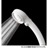 SAN-EI Faucet Showerhead Rainy Metallic White [Approx. 50% Water Conservation