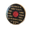4 Year AA Medallion Metallic RedBlack Tri-Plate Sobriety Chip