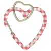 MILKFED. NEO HEART CARABINER GINGHAM Women's Keychain, Red, One Size