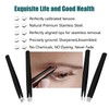 LUDOUPIER [4+1 Pieces] Tweezers Set with Travel Case, Great Precision