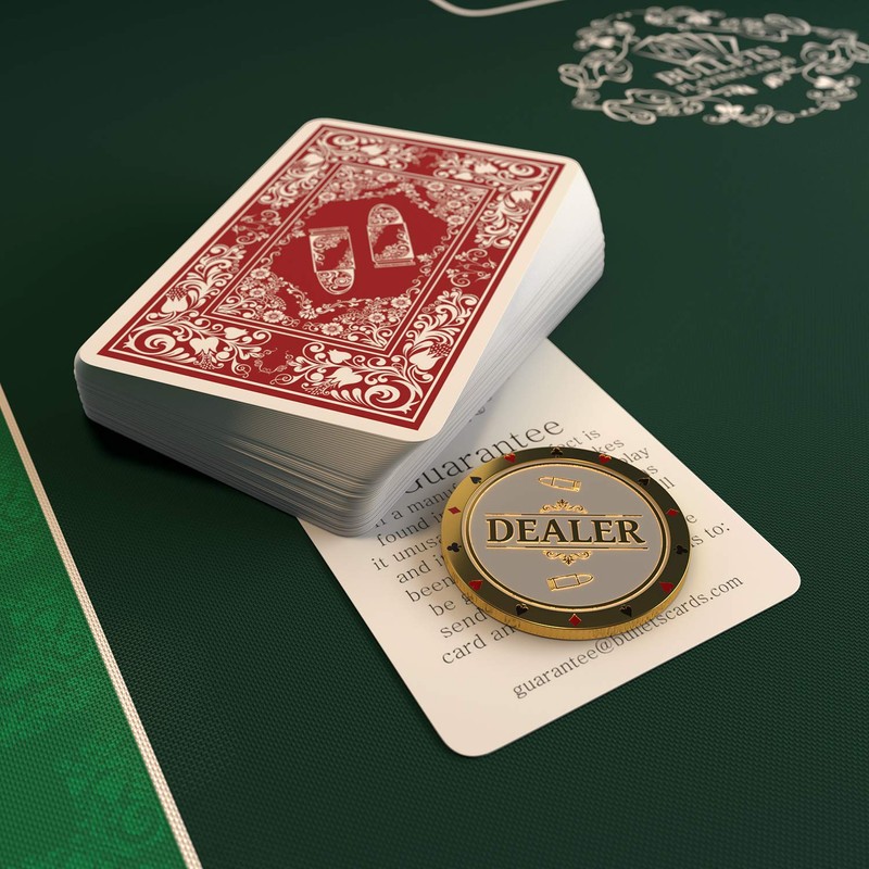 Bullets Playing Cards Dealer Button Set - Includes Big Blind