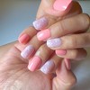 Pink Press on Nails Short Square Fake Nails Pink Full