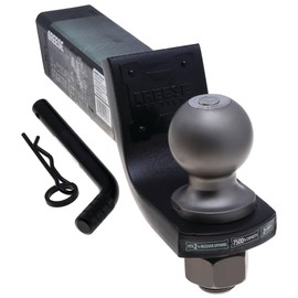 Reese 21620 Tactical Trailer Hitch Ball Mount Starter Kit, Fits 2 Inch Square Receiver, 2 Inch Drop, 7,500 lbs. Capacity, Includes 2 Inch Trailer Ball and Pin & Clip