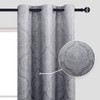 DWCN Grey Ombre Blackout Curtains for Bedroom - Damask Patterned