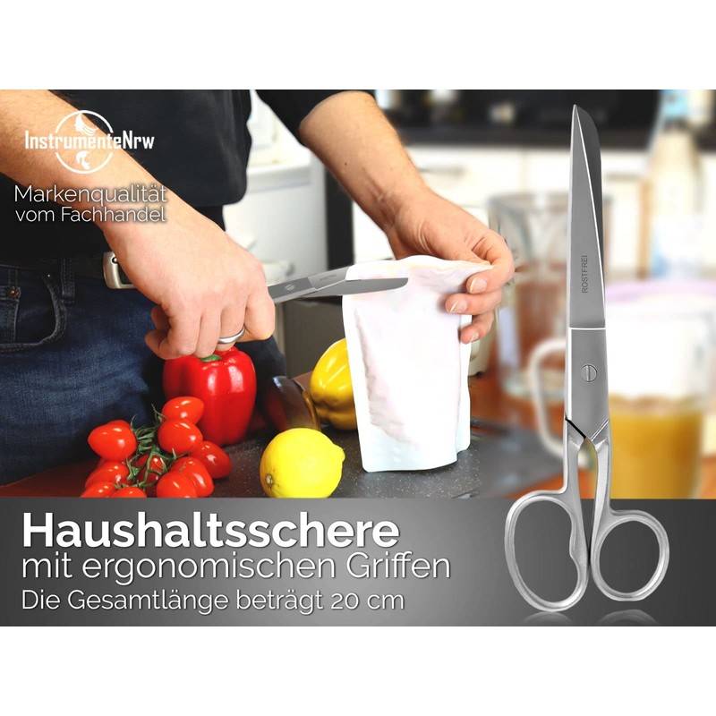 Kitchen Scissors, Household Scissors, Ergonomic All-Purpose Scissors, Cooking Scissors, Stainless