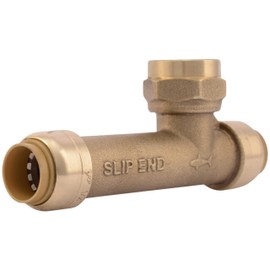 SharkBite 1/2 inch FNPT Slip Adapter, Push To Connect Brass Plumbing Fitting, Copper, CPVC, U3482LFA