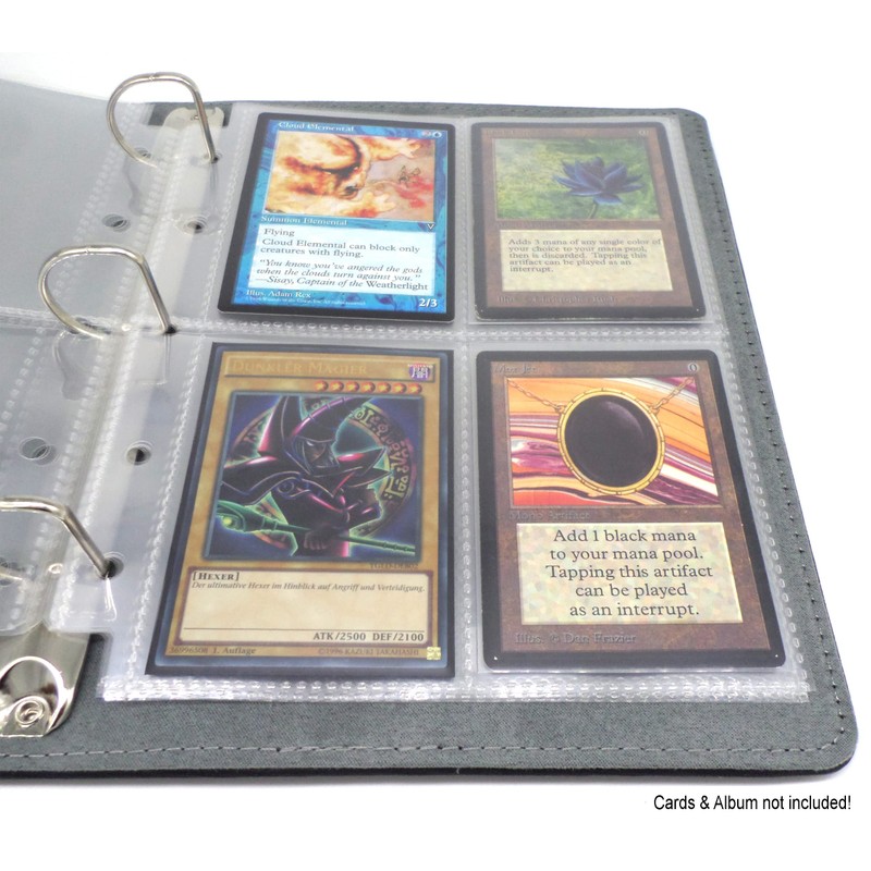 docsmagic.de 25 4-Pocket Mini Album Toploading Pages Clear Standard Size