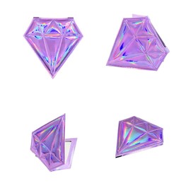 ALIADOOS CONNECTING YOUR EMOTIONS-Dual Sided Compact Mirror Portable for Travel Home Office Makeup Hand Size or Pocked Shimmering Foldable in Diamond Shape Mirror for Women Girls A Good Gift.