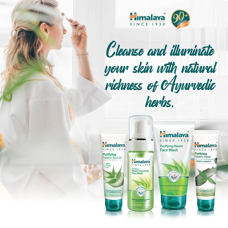 Himalaya Herbal Cleansing, Neem Face Wash, Natural Facial Cleanser with