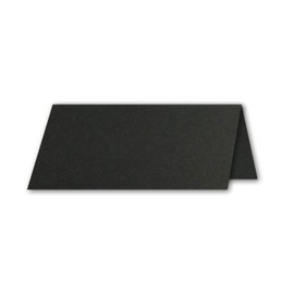 FarbenFroh by GUSTAV NEUSER 25 x Place Cards in Black, 4.5 x 10 cm, 240 g/m², Blank Double Cards with Stable Stand, Ideal as Place Cards and Name Cards