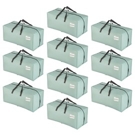 VENO 10 Pack Moving Bags w/Backpack Straps, Moving Boxes & Storage Bins Alternative, Packing Supplies, Camping Accessories Totes, Dorm Room Essentials Storage Bags (Light Green Matte, 10 Pack)