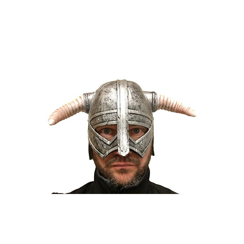 Rubber Johnnies VIKING HORN HELMET, Nordic Warrior, LATEX, Movie Quality