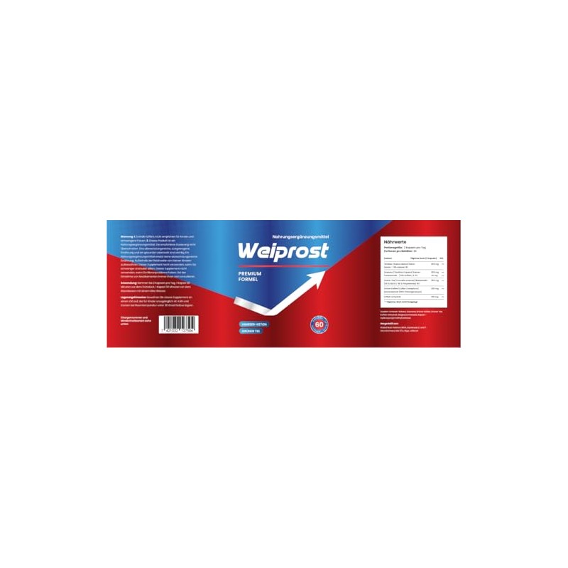 Weiprost Natürlichen Inhaltsstoffen, Himbeerketon und Grüner Tee, Nahrungsergänzungsmittel, 450mg