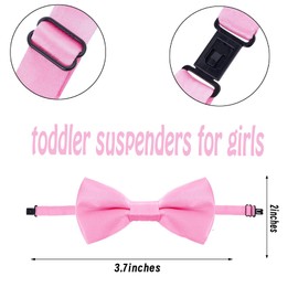 NociHah Kids Boys Girls Suspenders-Bowtie-Set - Adjustable Suspender Set for Toddler Youths Events, Parties, Wedding
