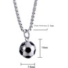 Kuskins Soccer Necklace for Boys - Stainless Steel Football Pendant