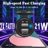 MKBKLLJY 2 Stück Dual-USB-Schnellladegerät Steckdose 1A und 2.1A DC 12V–24V