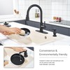 GAGALIFE Kitchen Sink Soap Dispenser Matte Black, Under Sink Soap