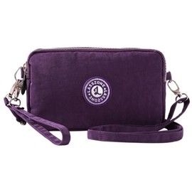 LassZone Women's Small Crossbody Bags Lightweight Nylon Cell Phone Purse Handbags 3 Layers Zipper Pockets Wristlet Wallet for Ladies Girls