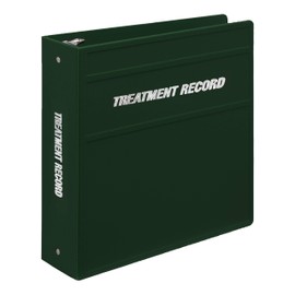 Carstens 3-Inch Heavy Duty 3-Ring Binder for Treatment Administration Records (Tar) – Side Opening, Forest Green