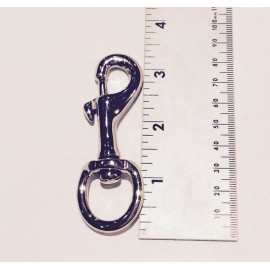 Unbranded 6 PC LOT, 3 1/8" Silver Chrome Snap Clip Lanyard Swivel Hook Key Ring  Key Chain