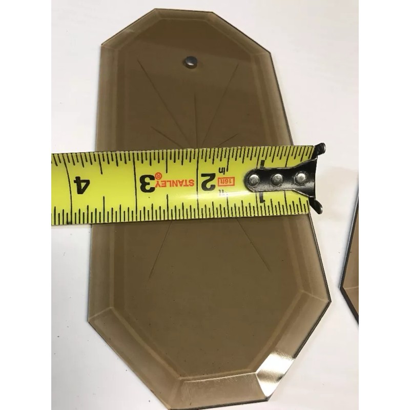 Lamp Lot Of 10 VTG Beveled 8 Sided Starburst Amber