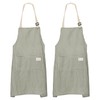 sourcing map 2 Pack Kitchen Cooking Aprons 75x68cm Adjustable Bib