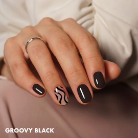 MOYOU LONDON Semi-cured UV Gel Strips - Pack of 20 - Gel Nail Foils UV Hardening for Salon Quality Manicure - Go With The Flow