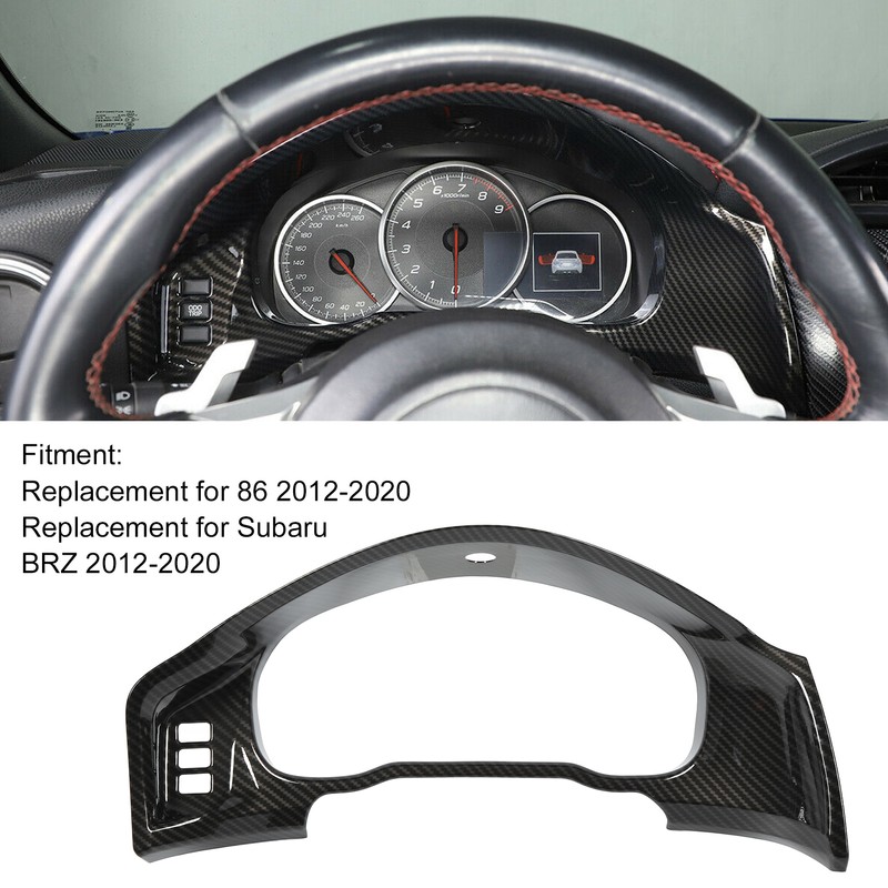 Car Central Control Dashboard Cover Carbon Fiber Style Replacement for