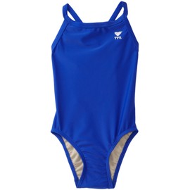 TYR Sport Girls' Solid Diamondback Swim Suit (Royal, 28)