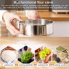 Snillok Flour Sieve Fine Mesh Stainless Steel Round Sifter 60