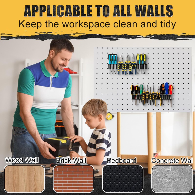 Otoolling 2 Pack 15.75 Inch Screwdriver Organizer Heavy Duty Wall