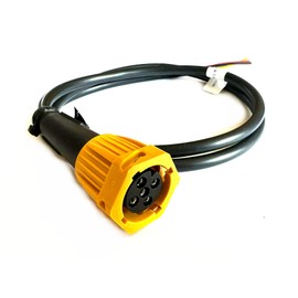 MelTruck® Bayonet Connector 5-Pin Connector Yellow Cable 1 m for Trailer Tail Lights Plug