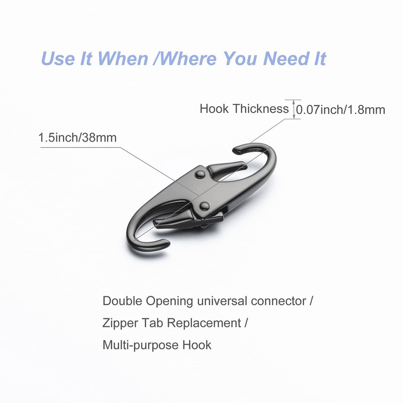 Zipper Lock Clips, 4 PCS Zipper Clips Anti Theft -