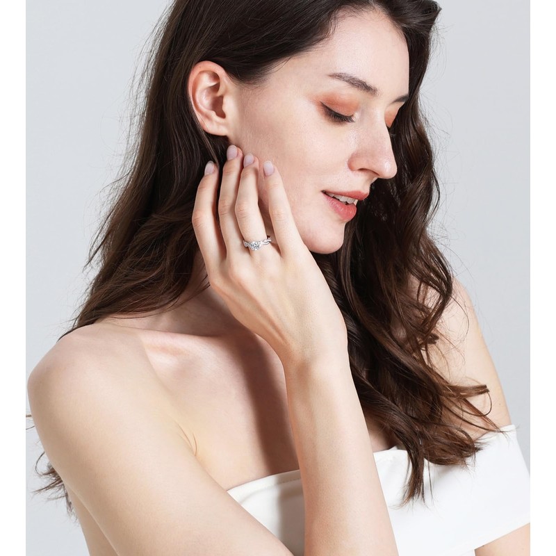 TIGRADE 1CT Wedding Band for Women CZ Bridal Ring Sets